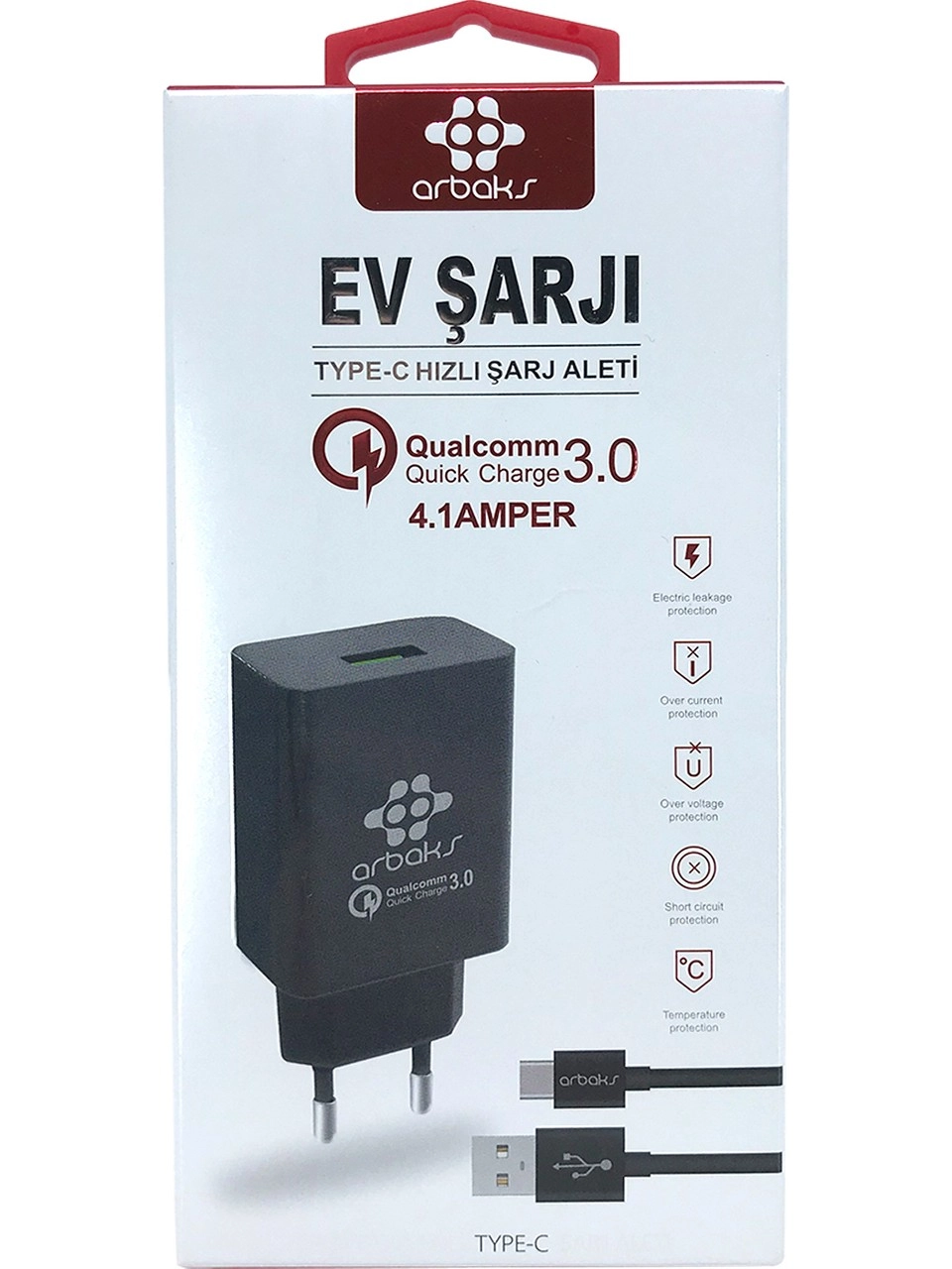Arbaks 4.1A Type-C Hızlı Şarj Aleti