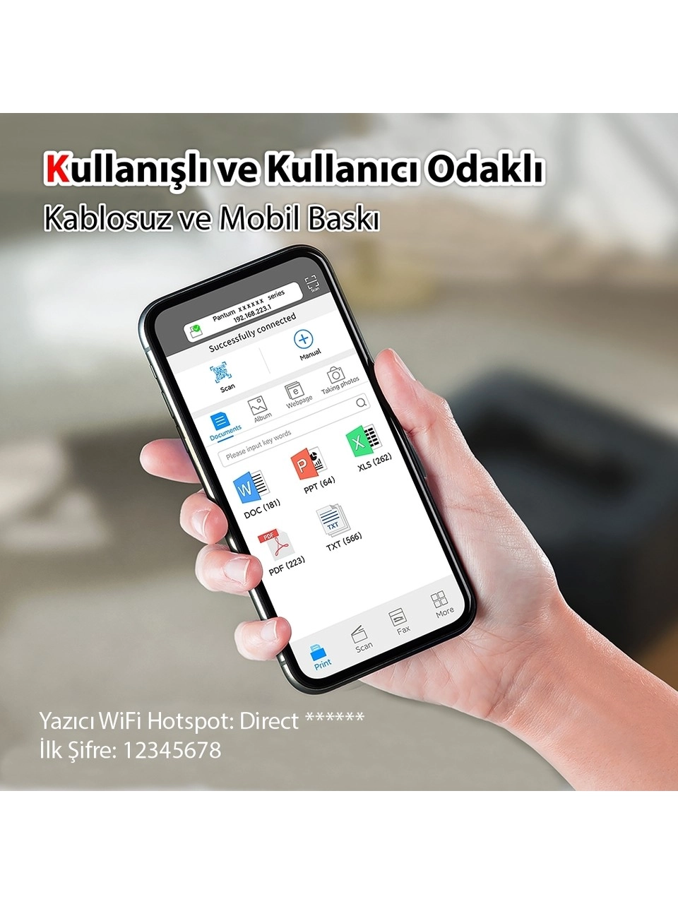 M6550NW Yazıcı Tarayıcı Fotokopi Network Wi Fi Mono Çok Fonksiyonlu Lazer Yazıcı