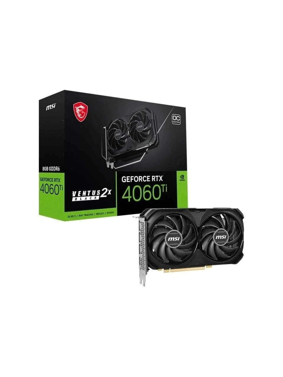 GeForce RTX 4060 Ti Ventus 2X Black 8G OC 8GB GDDR6 128 Bit Ekran Kartı