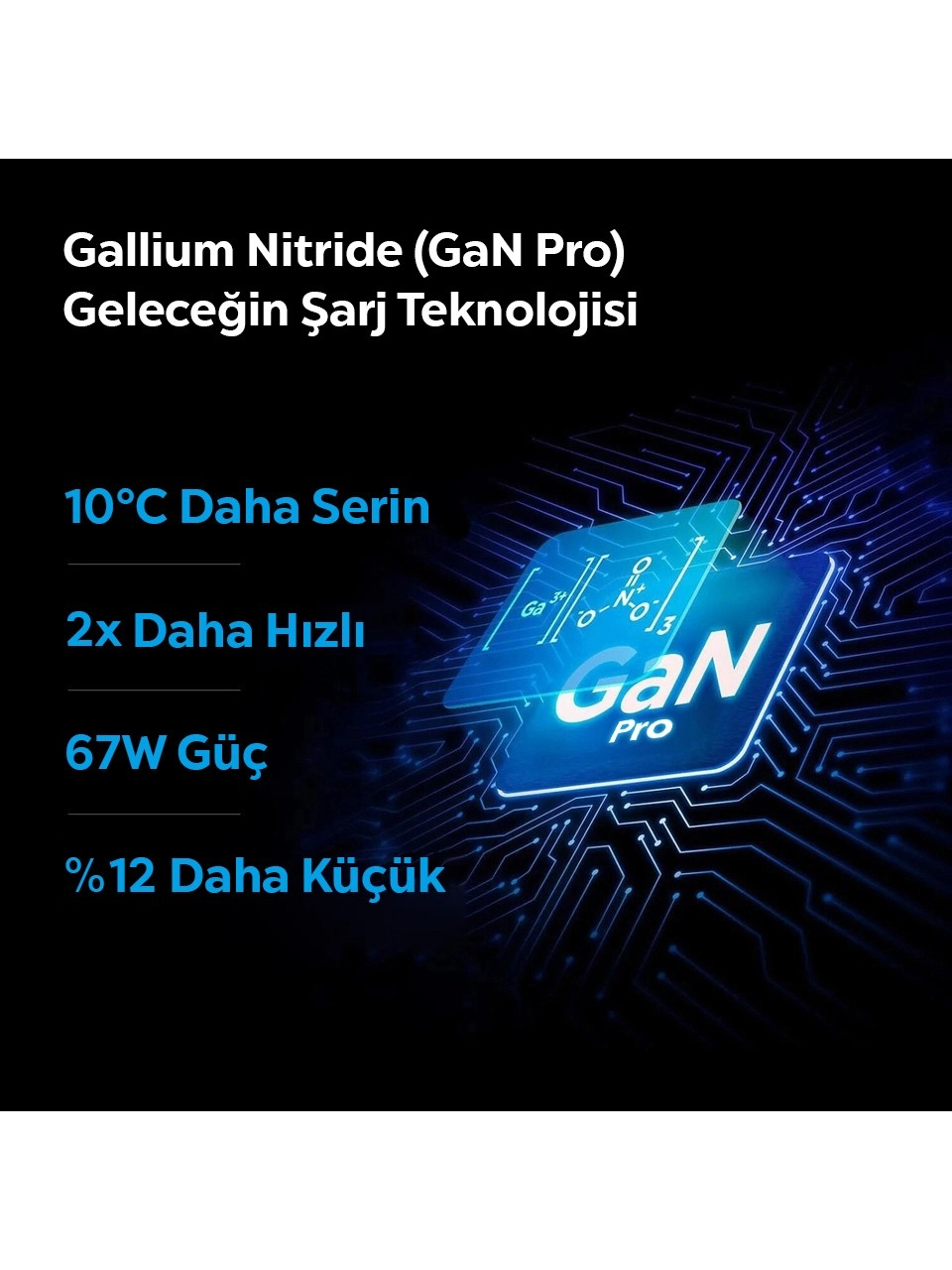67W USB C USB A 3 Port GaN Pro Hızlı Şarj Aleti PPS 2.0 Beyaz ACH08710