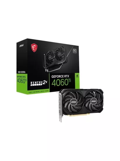 MSI GeForce RTX 4060 Ti Ventus 2X Black 8G OC 8GB GDDR6 Ekran Kartı